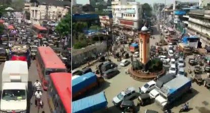 सुट्टीच्या दिवशीही Kalyan 'जाम'! अर्धा-पाऊण तास वाहने एकाच जागेवर; रुग्णवाहिकाही अडकली!