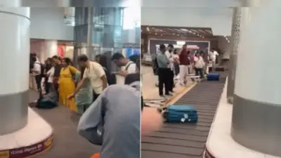 இந்தியன் ஏர்போர்ட்டில் நிலவும் அவலம்..! லக்கேஜூக்காக முந்தி அடிக்கும் பயணிகள். ஒருத்தருக்கு கூட நம்பிக்கையே இல்லையா.? அதிருப்தியில் வெளியிட்ட வீடியோ..!