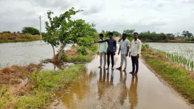 మాగనూరులో సాగునీరు వృథా.. పంటలు మునిగి రైతులకు నష్టం