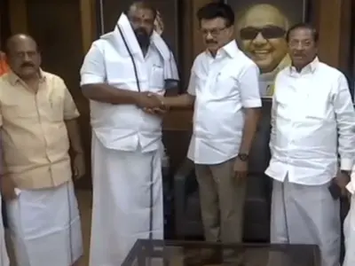 Former AIADMK MLA VNP Venkataraman joins DMK in Chennai