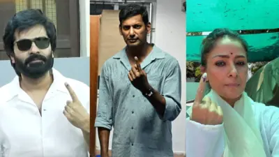 தங்களின் ஜன நாயகக் கடமையை செய்த சிலம்பரசன், விஷால் மற்றும் சிம்ரன்!