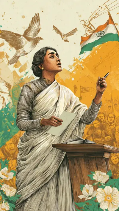 সরোজিনী নাইডু : ভারতের কোকিল ও স্বাধীনতা সংগ্রামের অগ্নিকন্যা।