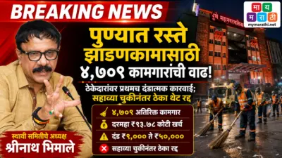 पुण्यात रस्ते झाडणकामासाठी ४,७०९ कामगारांची वाढ; ठेकेदारांवर प्रथमच दंडात्मक कारवाई