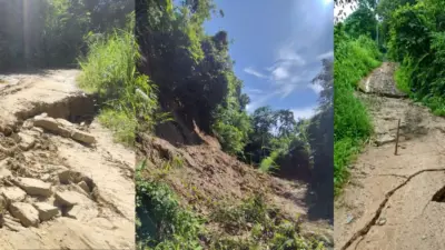 Nagaland: Heavy rain damages key road, triggers landslides in Wokha