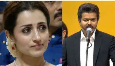 సీఎం గా విజయ్ ప్రమాణ స్వీకారం.ఆనందం తో త్రిష కన్నీరు