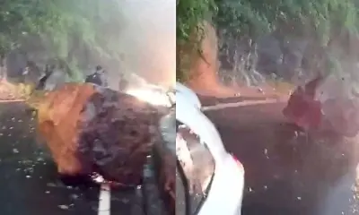 ಅಂಬೋಲಿ ಘಾಟ್ ನಲ್ಲಿ ಗುಡ್ಡ ಕುಸಿತ: ರಸ್ತೆಗೆ ಬಿದ್ದ ಬಂಡೆಗಲ್ಲುಗಳು