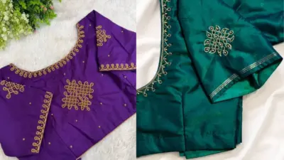 பாரம்பரிய சிக்கு கோல டிசைனில் மிளிரும் புதிய பிளவுஸ் டிரெண்ட்.