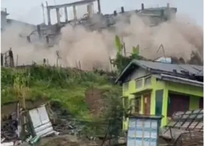 Nagaland: Tuensang DTO building collapses after landslide amid heavy rain