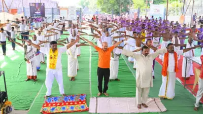 శ్రీశైలంలో 1000 మందితో యోగా దినోత్సవం