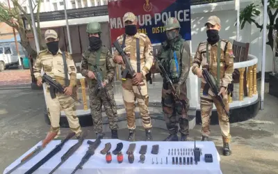 Security forces recover cache of arms and ammunition in Manipur