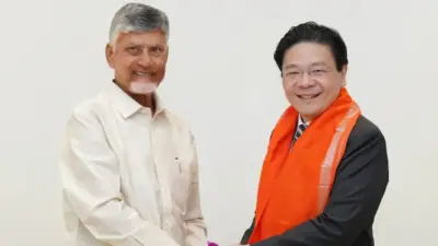 సింగపూర్ ప్రధాని లారెన్స్ వాంగ్తో సీఎం చంద్రబాబు భేటీ