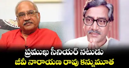 ప్రముఖ సీనియర్ నటుడు జీవీ నారాయణ రావు కన్నుమూత