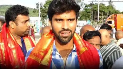 திருப்பதி கோயிலில் கிரிக்கெட் வீரர் வாஷிங்டன் சுந்தர் தரிசனம்..!