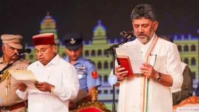 కర్నాటక ఎంగా డికె శివకుమార్ ప్రమాణం