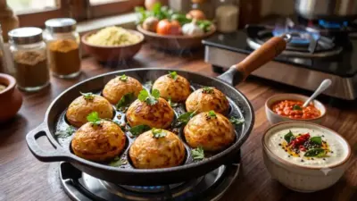 అటుకులతో కమ్మని గుంత పొంగనాలు: తక్కువ నూనెతో ఆరోగ్యకరమైన బ్రేక్ఫాస్ట్!
