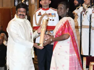 Padma Bhushan for Balayya in Traditional Attire
