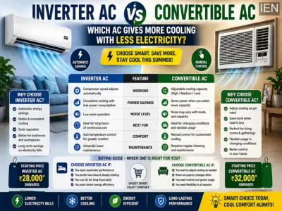 Inverter vs Convertible AC: Which One Saves More Power and Delivers Better Cooling? Full Buying Guide