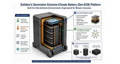 Solidion Technology Unveils Patented Extreme-Climate Battery Technology Targeting Low Earth Orbit-Based Artificial Intelligence Data Centers, Lunar Economy, and Space
