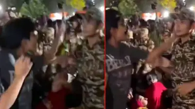 निमलष्करी महिला जवानाला कॉक्रोच आंदोलकाने थप्पड मारली