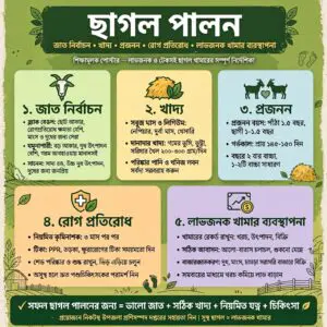 ছাগল পালন : জাত নির্বাচন, খাদ্য, প্রজনন, রোগ প্রতিরোধ ও লাভজনক খামার ব্যবস্থাপনা।