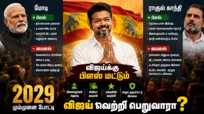 மோடிக்கு பிளஸ்ம் இருக்குது மைனசும் இருக்குது.. ராகுல் காந்திக்கும் பிளஸ் இருக்குது, மைனஸ் இருக்குது.. ஆனால் விஜய்க்கு இருப்பது பிளஸ் மட்டுமே.. இன்னும் எந்த ஊழல் வழக்கிலும் சிக்காதவர்..
