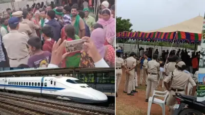 శంషాబాద్లో తీవ్ర ఉద్రిక్తత.. పోలీసులపై తిరగబడ్డ రైతులు!