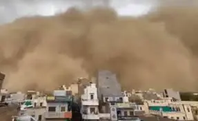 டெல்லி, ராஜஸ்தானில் திடீர் புழுதிப் புயல் - மக்கள் கடும் அவதி