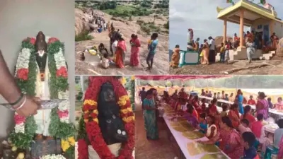 மழை வேண்டி உசிலம்பட்டி அருகே பெருமாள் கோயிலில் மாபெரும் அன்னதானம்!
