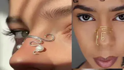 മൂക്ക് കുത്തേണ്ട, സ്റ്റൈല് ഒട്ടും കുറയില്ല; ജെൻ-സികളുടെ പുതിയ ഫാഷൻ ക്രേസായി 'നോസ് കഫ്'