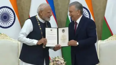 Narendra Modi: ప్రధాని నరేంద్ర మోడీకి ఉజ్బెకిస్థాన్ అత్యున్నత గౌరవం.. భారత ప్రజలకే అంకితమన్న ప్రధాని