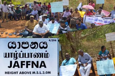 இராணுவ கட்டுப்பாட்டிலுள்ள காணிகளை விடுவிக்கக் கோரி வசாவிளானில் போராட்டம்!