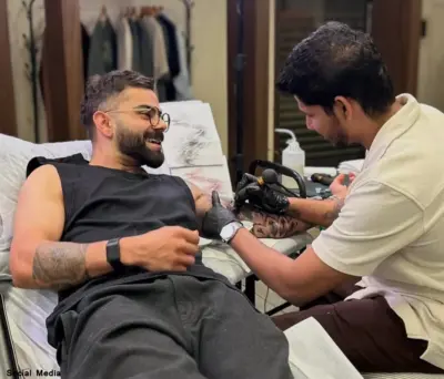 Virat Kohli Tattoo: किंग कोहलीचा नवा लूक; नवीन टॅटू काढला, फोटो व्हायरल