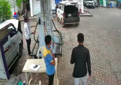 CNG tanker driver killed after car rolls forward at Gujarat fuel station: WATCH