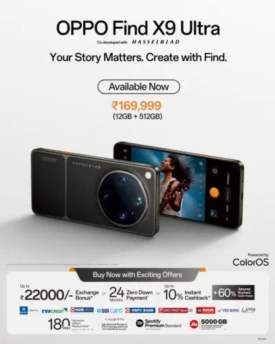 OPPO India expands its Find X9 Series with Next-Generation Imaging and AI Experiences