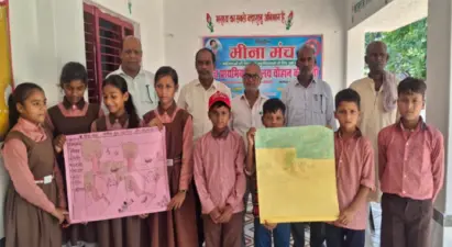 उच्च प्राथमिक विद्यालय में मीना मंच के अंतर्गत विविध जागरूकता गतिविधियों का हुआ आयोजन