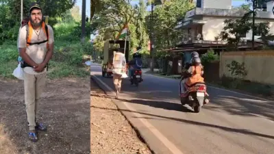 ಹಣವಿಲ್ಲ... ಸ್ಪಾನ್ಸರ್ ಇಲ್ಲ... ಕಾಲ್ನಡಿಗೆಯಲ್ಲೇ ಭಾರತ ಸುತ್ತುವ ಸಾಹಸಯಾತ್ರೆ