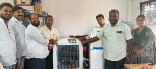ఉపాధి హామీ కార్యాలయానికి కూలర్!