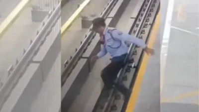 Bengaluru Metro Guard Walks On Platform, Falls Asleep & Slips Onto Track: Watch