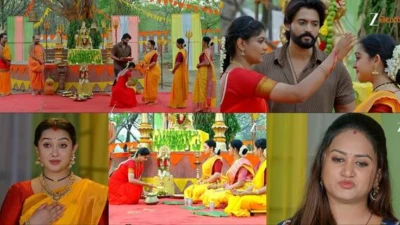 kalavari kodalu kanaka mahalakshmi serial today April 6th: కలవారి కోడలు కనక మహాలక్ష్మీ: లక్ష్మీ కోసం దిగొచ్చిన అమ్మవారు.. ప్రసాదంలో విషం కలిపిన సహస్ర!