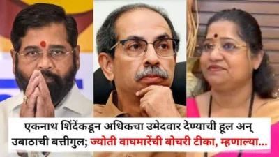 Maharashtra Vidhan Parishad Election 2026: एकनाथ शिंदेंकडून अधिकचा उमेदवार देण्याची हूल अन् उबाठाची बत्तीगुल; ज्योती वाघमारेंची बोचरी टीका, म्हणाल्या, 'मविआचे भविष्य...'