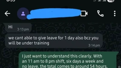'Can't Give You Leave Even For A Day': Employee Resigns After Boss Sends Toxic WhatsApp Message, Chat Goes Viral