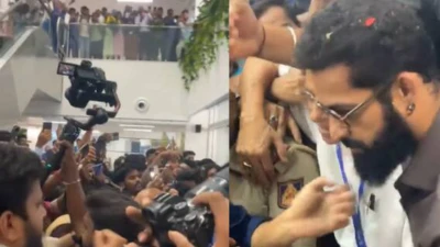 WATCH: Jr NTR's Bengaluru Visit Sparks Chaos As Fans Breach Security, Escalator Damaged At Hospital Event