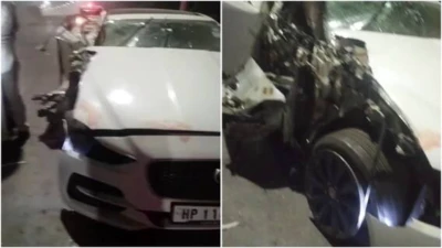 Tragic Accident In Noida: 19-Year-Old Dies As Jaguar Crashes Into Truck