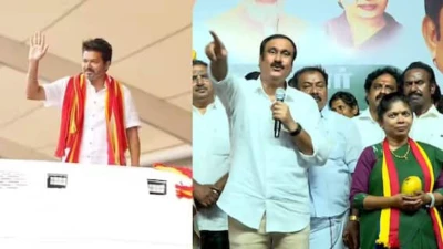TN Election 2026: "வேன் மீதே நிற்பார், டாடா மட்டுமே காட்டுவார்" விஜய் மீது அட்டாக் - பெரம்பூரில் அன்புமணி ஆவேசம்