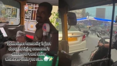 ரொம்ப குளிருதுங்க..! "வெளுத்து வாங்கிய மழையிலும் ஆட்டோ ஒட்டிய டிரைவர்". கடமை ரொம்ப முக்கியம். பெண் பயணியின் தாராள மனசு. நெகிழ்ச்சி வீடியோ..!!