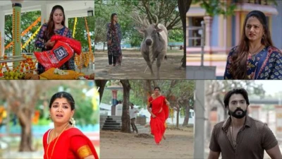 kalavari kodalu kanaka mahalakshmi serial today April 3rd: కలవారి కోడలు కనక మహాలక్ష్మీ: గుడిలో లక్ష్మీకి ప్రమాదం తలపెట్టింది ఎవరు? భుజంగం అడ్రస్ అంబికకు తెలిసిపోయిందా!