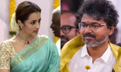 నీలిరంగు పట్టుచీరలో మెరిసిన త్రిష