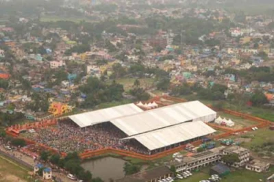 PM Modi shares aerial photo of jam-packed rally venue in Bengal's Barrackpore