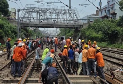 کہلگاؤں اسٹیشن یارڈ میں فورسڈ لے آؤٹ کو درست کرنے کا کام کامیابی کے ساتھ مکمل