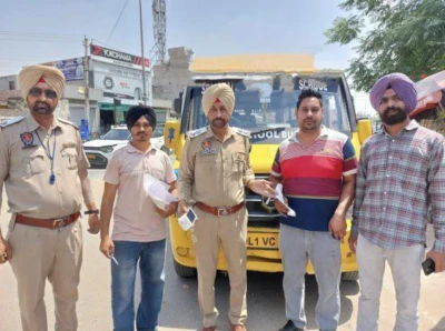 ਸੰਗਰੂਰ 'ਚ ਸਕੂਲੀ ਬੱਚਿਆਂ ਦੀ ਸੁਰੱਖਿਆ ਸੰਬੰਧੀ ਜ਼ਿਲ੍ਹਾ ਟਾਸਕ ਫੋਰਸ ਵੱਲੋਂ ਵਿਸ਼ੇਸ਼ ਚੈਕਿੰਗ, 6 ਸਕੂਲੀ ਬੱਸਾਂ ਦੇ ਚਲਾਨ